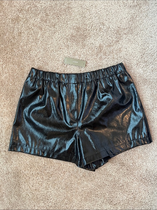 J. Crew Pants - NWT J. Crew Patent Faux Leather Boxer Shorts